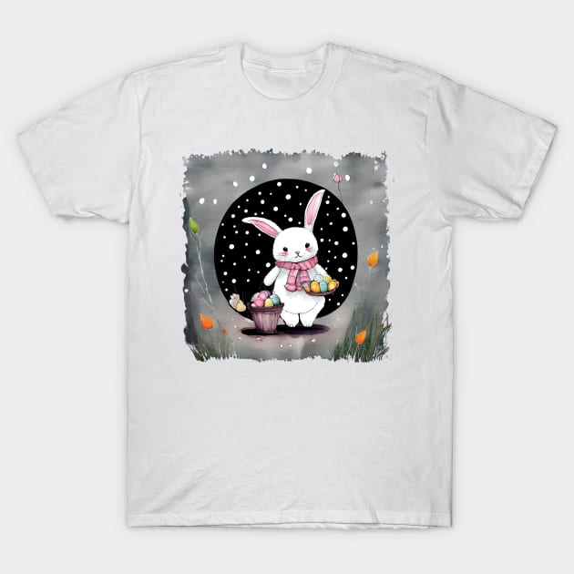 Easter Day Cute Bunny with eggs T-Shirt by WalldeMar